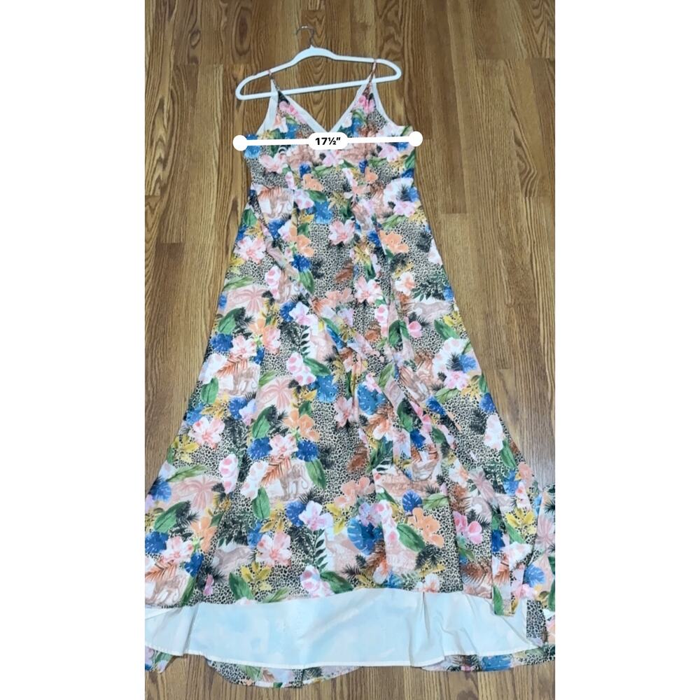 Hutch Leah Wrap Maxi Dress Sunset Floral Safari Print Boho Size M - Picture 7 of 14